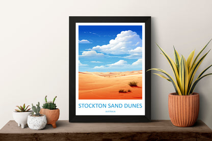 Stockton Sand Dunes Travel Print Wall Art Stockton Sand Dunes Wall Hanging Home Décor Stockton Sand Dunes Gift Art Lovers Australia Art