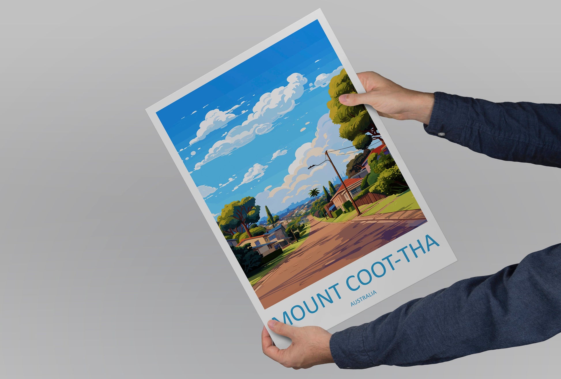 Mount Coot-tha Travel Print Wall Art Mount Coot-tha Wall Hanging Home Décor Mount Coot-tha Gift Art Lovers Australia Art Lover Gift