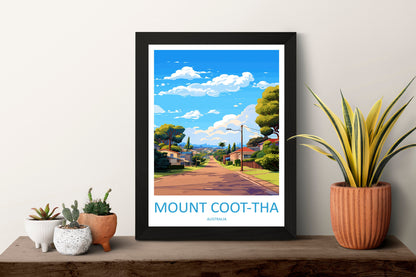 Mount Coot-tha Travel Print Wall Art Mount Coot-tha Wall Hanging Home Décor Mount Coot-tha Gift Art Lovers Australia Art Lover Gift