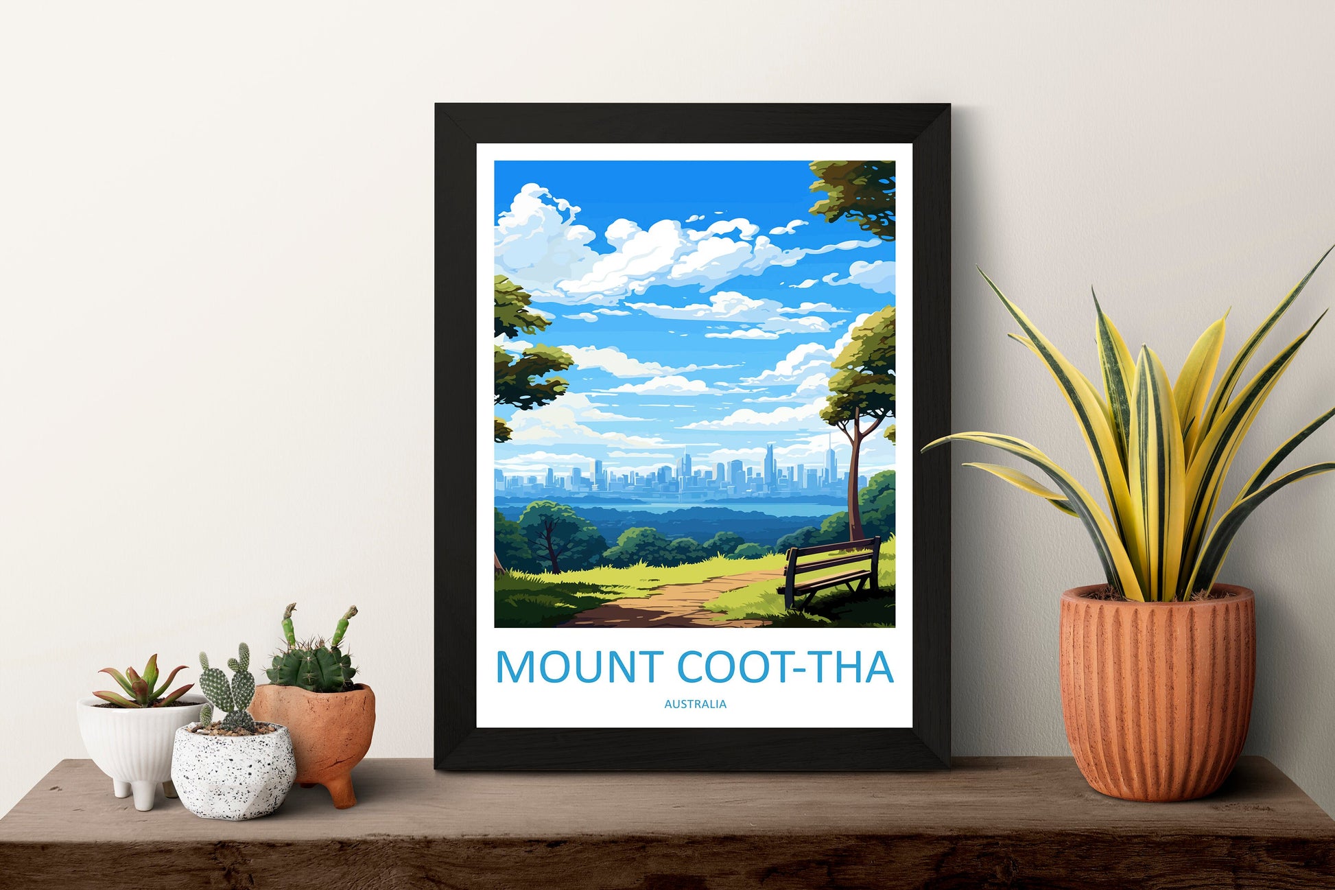 Mount Coot-tha Travel Print Wall Art Mount Coot-tha Wall Hanging Home Décor Mount Coot-tha Gift Art Lovers Australia Art Lover Gift