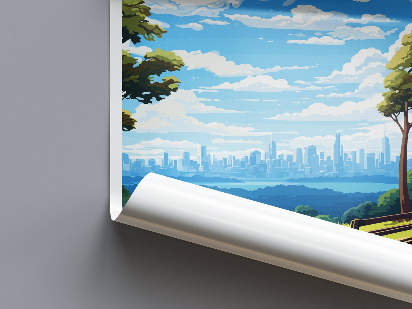 Mount Coot-tha Travel Print Wall Art Mount Coot-tha Wall Hanging Home Décor Mount Coot-tha Gift Art Lovers Australia Art Lover Gift