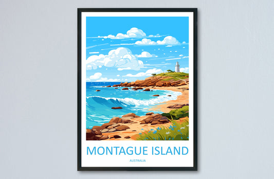 Montague Island Travel Print Wall Art Montague Island Wall Hanging Home Décor Montague Island Gift Art Lovers Australia Art Lover Gift
