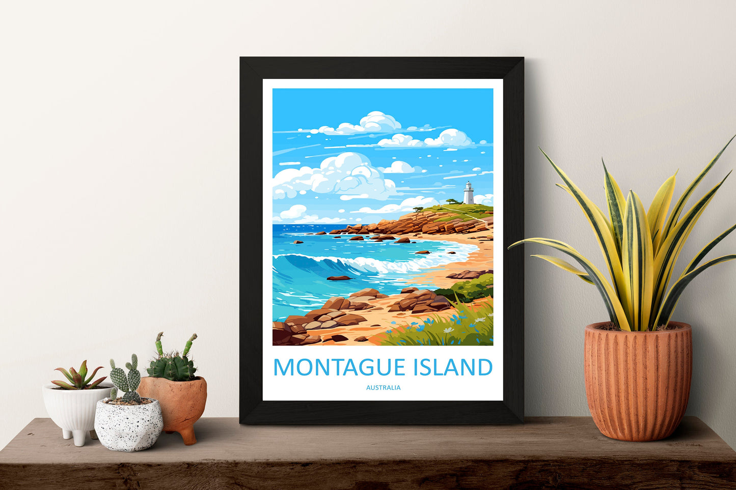 Montague Island Travel Print Wall Art Montague Island Wall Hanging Home Décor Montague Island Gift Art Lovers Australia Art Lover Gift