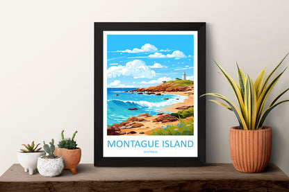 Montague Island Travel Print Wall Art Montague Island Wall Hanging Home Décor Montague Island Gift Art Lovers Australia Art Lover Gift