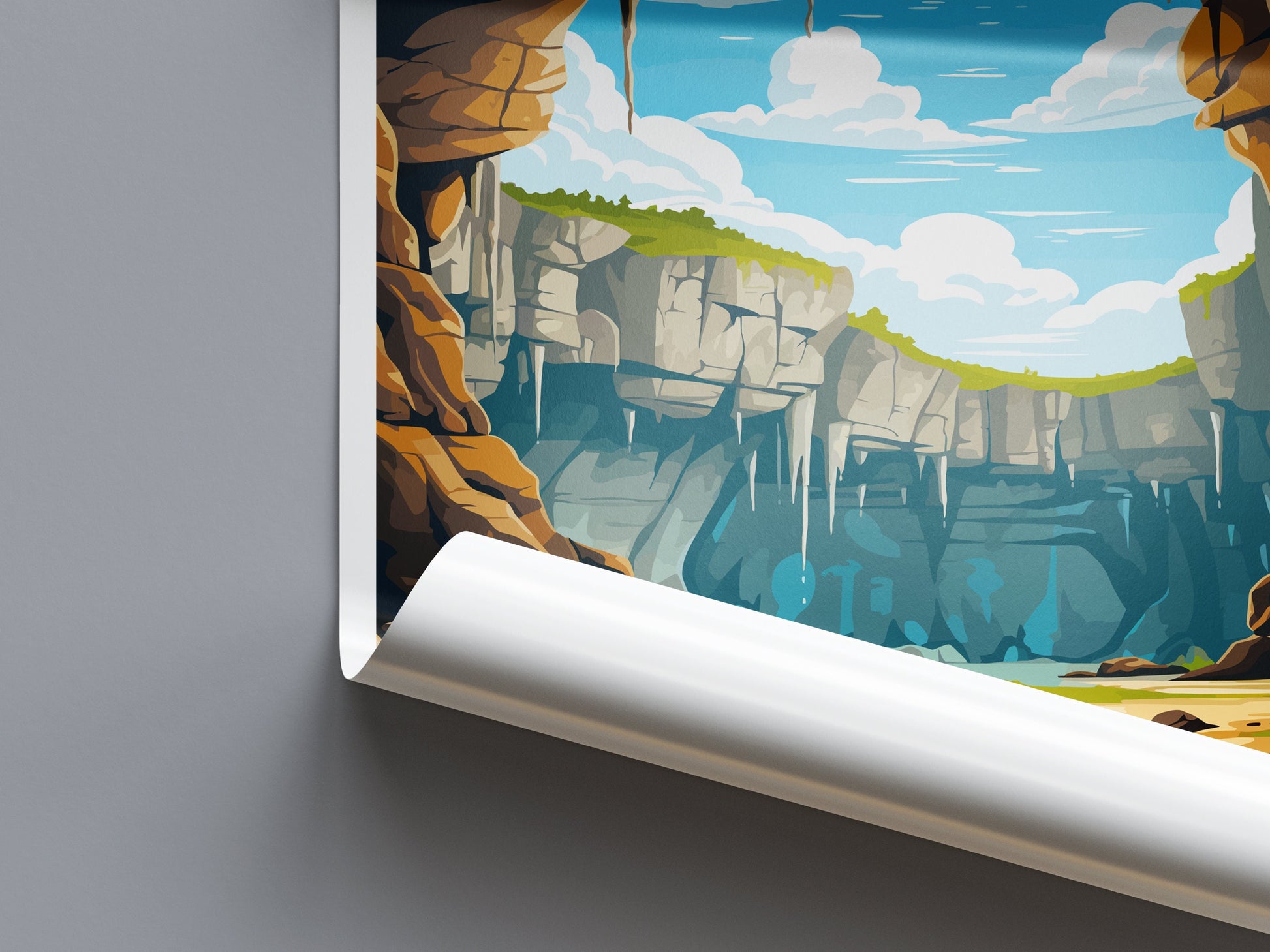 Jenolan Caves Travel Print Wall Art Jenolan Caves Wall Hanging Home Décor Jenolan Caves Gift Art Lovers Wall Art Australia Poster Deco