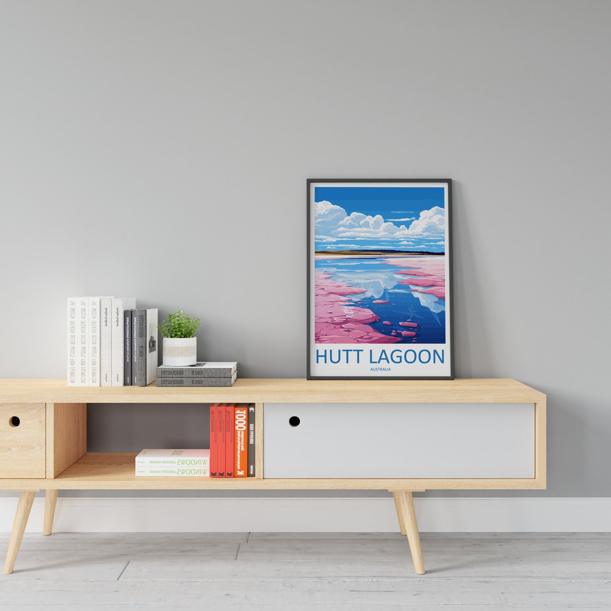 Hutt Lagoon Travel Print Wall Art Hutt Lagoon Wall Hanging Home Décor Hutt Lagoon Gift Art Lovers Wall Art Australia Poster Deco