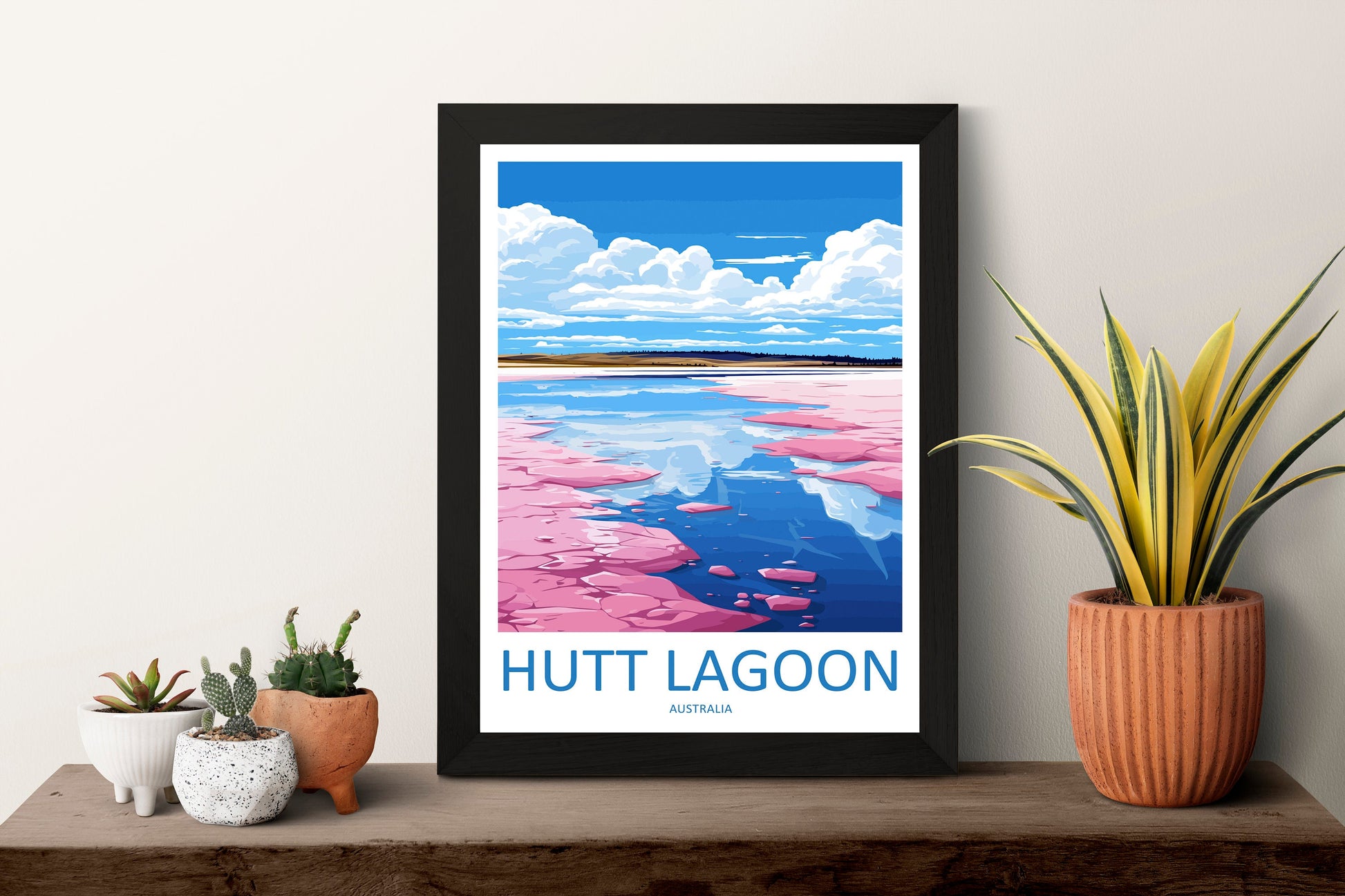 Hutt Lagoon Travel Print Wall Art Hutt Lagoon Wall Hanging Home Décor Hutt Lagoon Gift Art Lovers Wall Art Australia Poster Deco