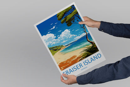 Fraiser Island Travel Print Wall Art Fraiser Island Wall Hanging Home Décor Fraiser Island Gift Art Lovers Wall Art Australia Poster Deco