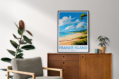Fraiser Island Travel Print Wall Art Fraiser Island Wall Hanging Home Décor Fraiser Island Gift Art Lovers Wall Art Australia Poster Deco