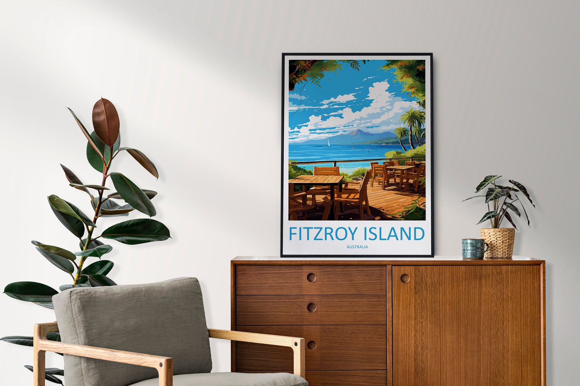 Fitzroy Island Travel Print Wall Art Fitzroy Island Wall Hanging Home Décor Fitzroy Island Gift Art Lovers Wall Art Australia Poster Deco