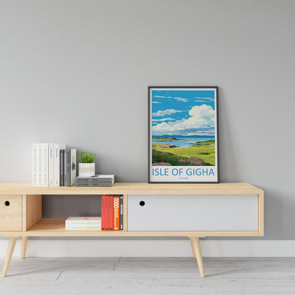 Isle Of Gigha Travel Print Wall Art Isle Of Gigha Wall Hanging Home Décor Isle Of Gigha Gift Art Lovers Scotland Art Lover Travel Gift