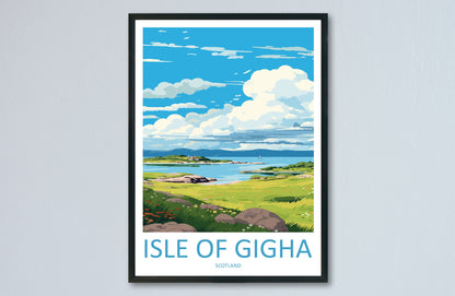 Isle Of Gigha Travel Print Wall Art Isle Of Gigha Wall Hanging Home Décor Isle Of Gigha Gift Art Lovers Scotland Art Lover Travel Gift