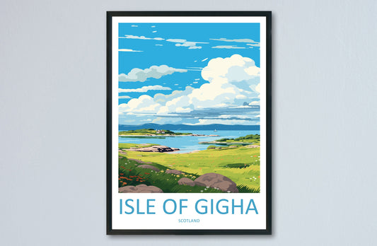 Isle Of Gigha Travel Print Wall Art Isle Of Gigha Wall Hanging Home Décor Isle Of Gigha Gift Art Lovers Scotland Art Lover Travel Gift