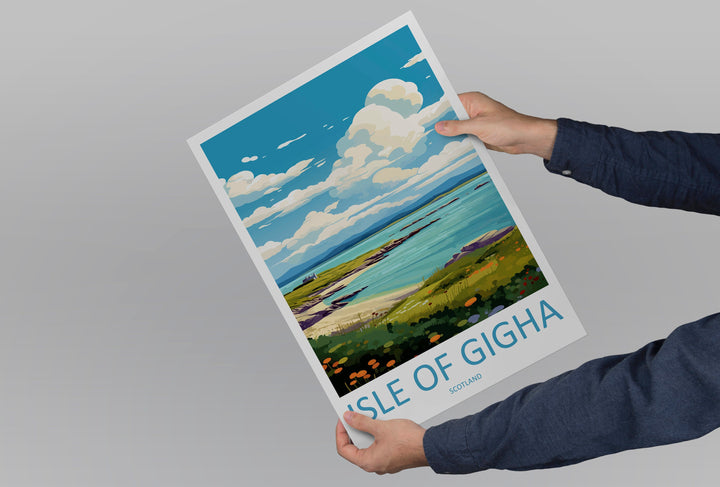 Isle Of Gigha Travel Print Wall Art Isle Of Gigha Wall Hanging Home Décor Isle Of Gigha Gift Art Lovers Scotland Art Lover Travel Gift
