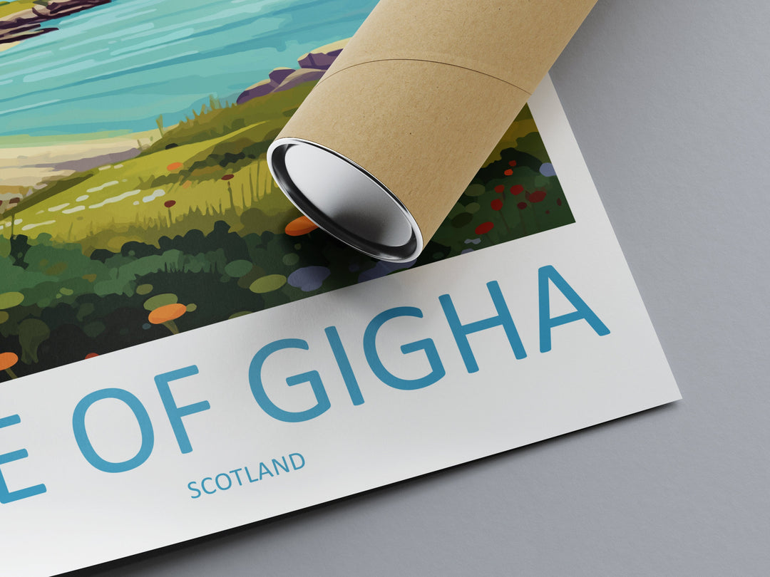 Isle Of Gigha Travel Print Wall Art Isle Of Gigha Wall Hanging Home Décor Isle Of Gigha Gift Art Lovers Scotland Art Lover Travel Gift