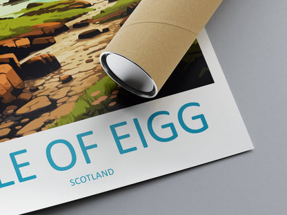 Isle Of Eigg Travel Print Wall Art Isle Of Eigg Wall Hanging Home Décor Isle Of Eigg Gift Art Lovers Scotland Art Lover Travel Gift
