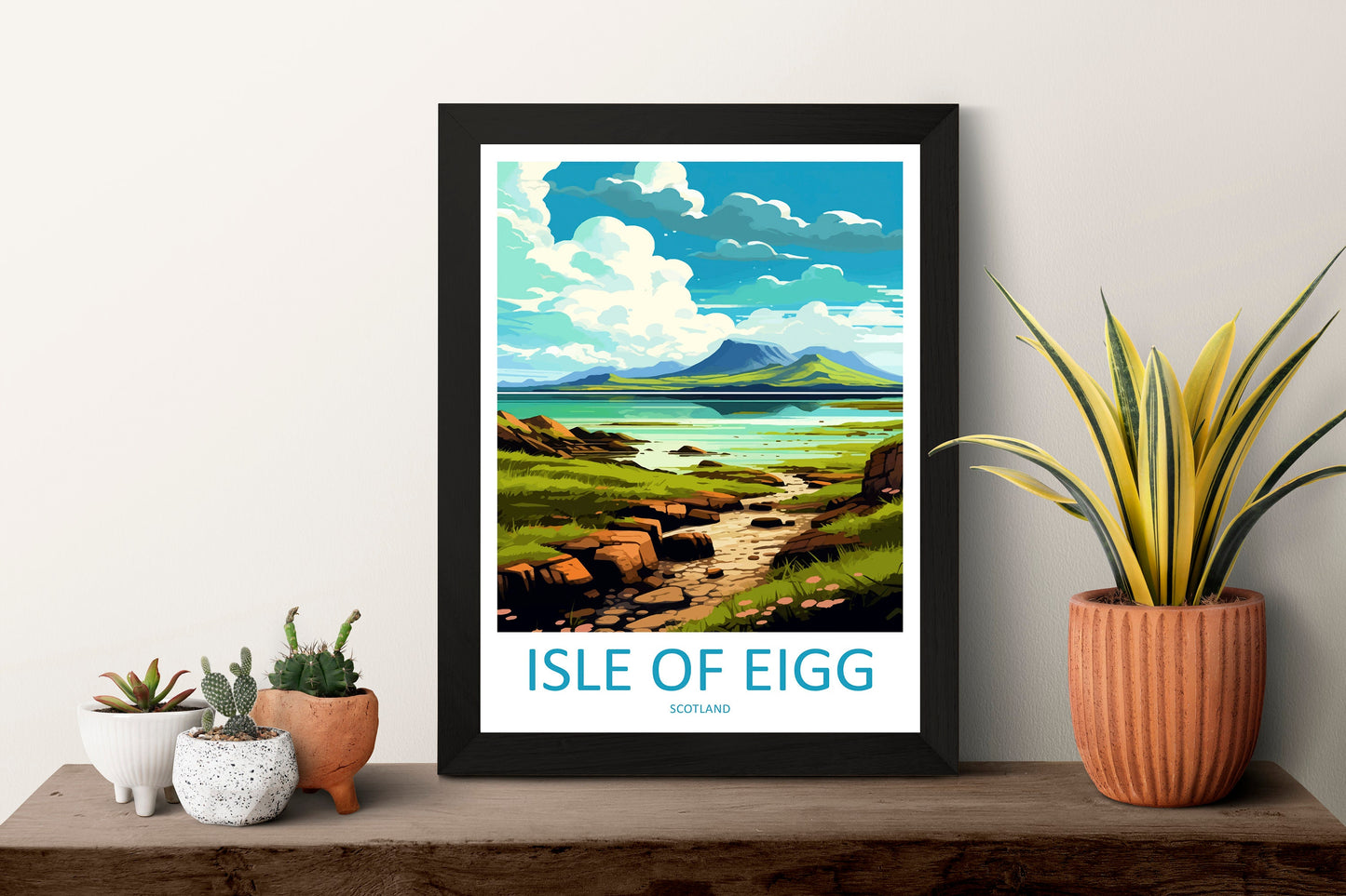 Isle Of Eigg Travel Print Wall Art Isle Of Eigg Wall Hanging Home Décor Isle Of Eigg Gift Art Lovers Scotland Art Lover Travel Gift