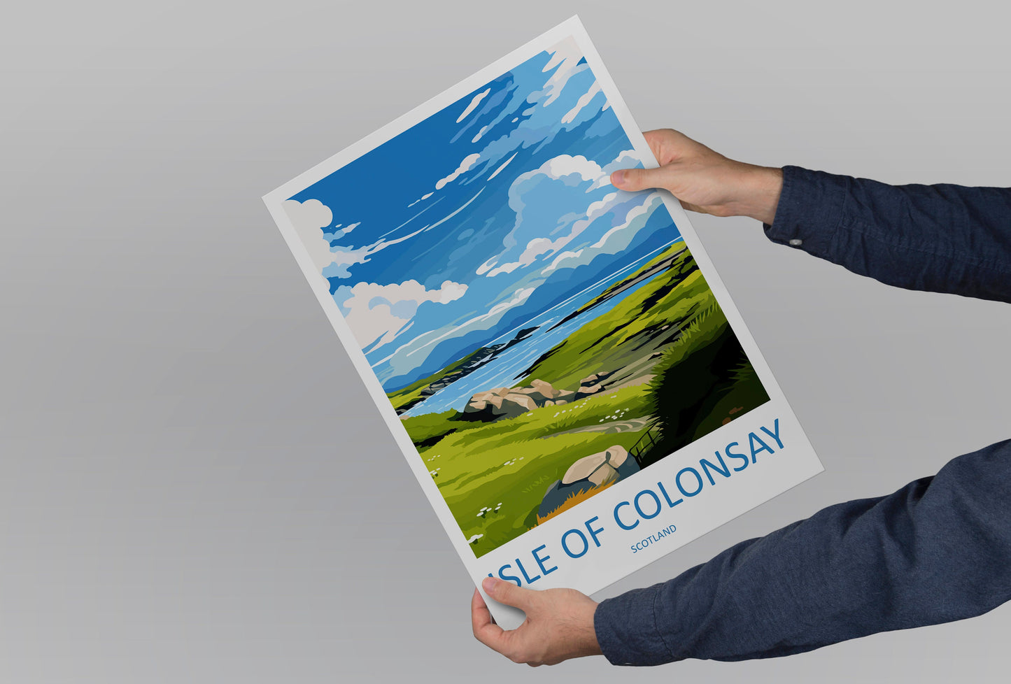 Isle Of Colonsay Travel Print Wall Art Isle Of Colonsay Wall Hanging Home Décor Isle Of Colonsay Gift Art Lovers Scotland Art Lover Travel