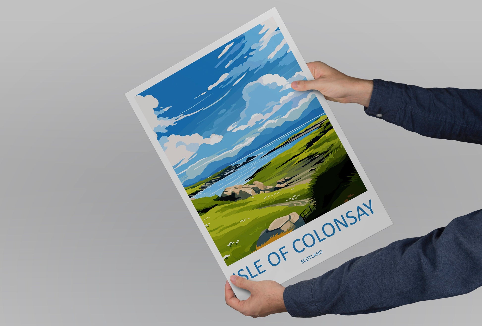 Isle Of Colonsay Travel Print Wall Art Isle Of Colonsay Wall Hanging Home Décor Isle Of Colonsay Gift Art Lovers Scotland Art Lover Travel