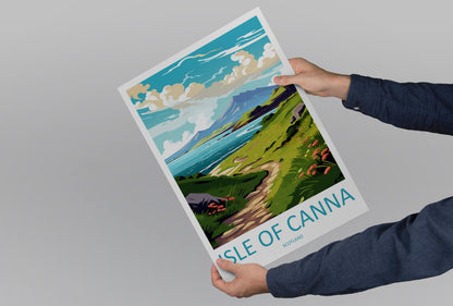 Isle Of Canna Travel Print Wall Art Isle Of Canna Wall Hanging Home Décor Isle Of Canna Gift Art Lovers Scotland Art Lover Travel Gift