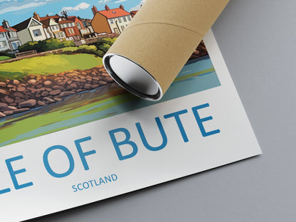 Isle Of Bute Travel Print Wall Art Isle Of Bute Wall Hanging Home Décor Isle Of Bute Gift Art Lovers Scotland Art Lover Travel Gift