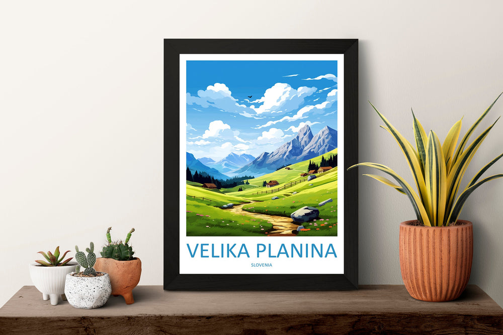 Velika Planina Travel Print Velika Planina Home Décor Slovenia Art Print Velika Planina Wall Print For Lake Bled Gift Wall Hanging Artwork