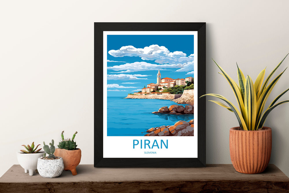 Piran Travel Print Piran Home Décor Slovenia Art Print Piran Wall Print For Piran Gift Wall Hanging Art Travel Slovenia Artwork Gift