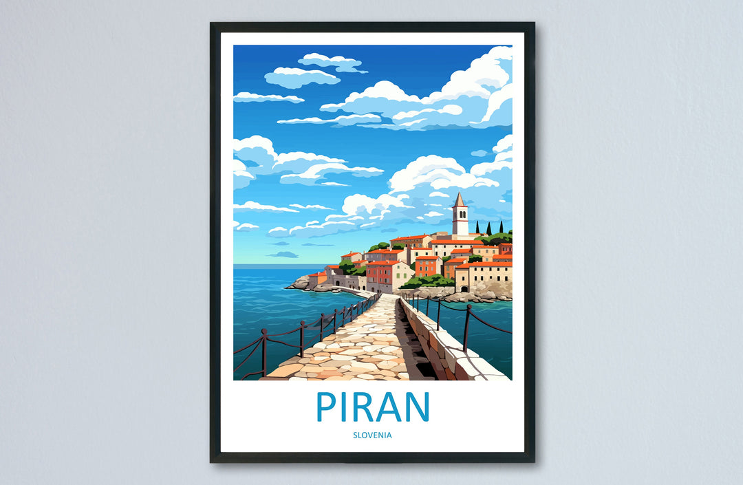 Piran Travel Print Piran Home Décor Slovenia Art Print Piran Wall Print For Piran Gift Wall Hanging Art Travel Slovenia Artwork Gift