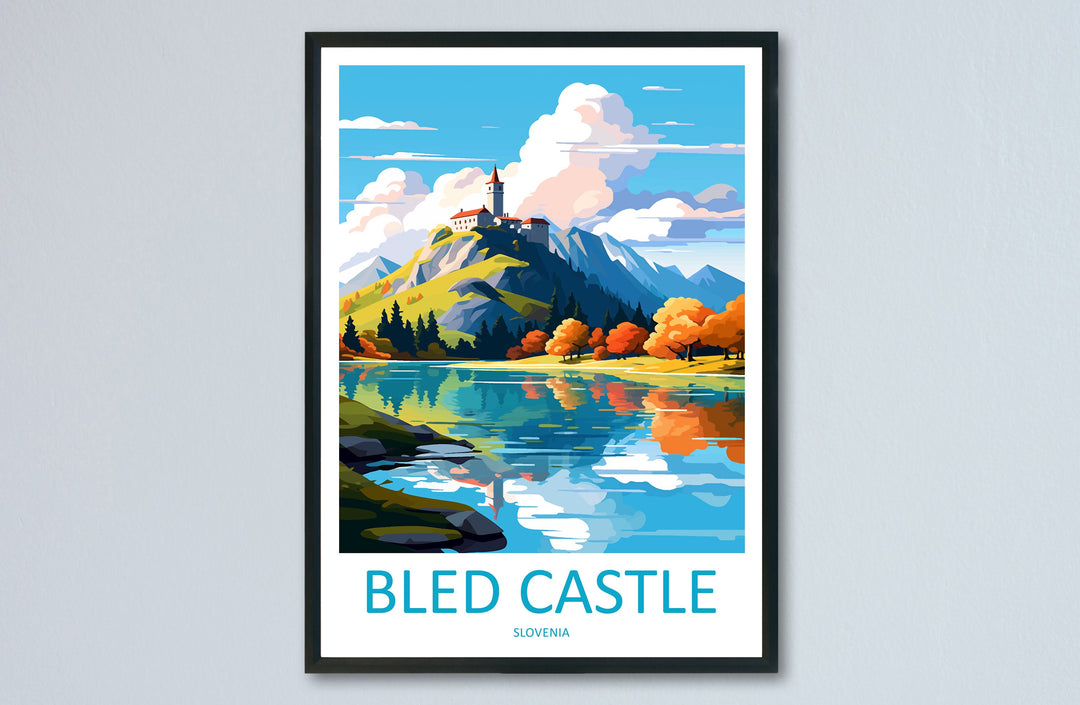 Bled Castle Travel Print Bled Castle Home Décor Slovenia Art Print Bled Castle Wall Print For Gift Wall Hanging Art Travel Slovenia Artwork