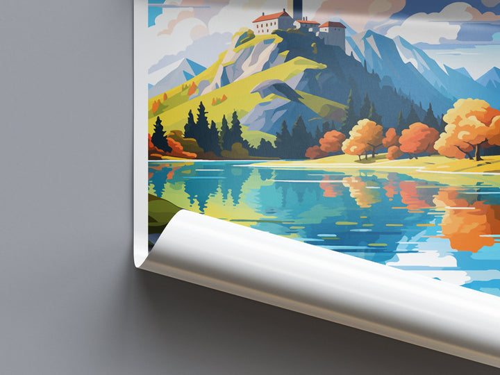 Bled Castle Travel Print Bled Castle Home Décor Slovenia Art Print Bled Castle Wall Print For Gift Wall Hanging Art Travel Slovenia Artwork