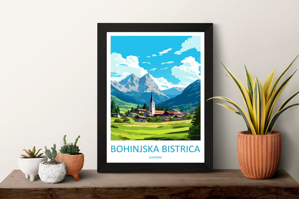 Bohinjska Bistrica Travel Print Bohinjska Bistrica Home Décor Slovenia Art Print Bohinjska Bistrica Wall Print For Gift Wall Hanging Art