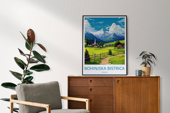 Bohinjska Bistrica Travel Print Bohinjska Bistrica Home Décor Slovenia Art Print Bohinjska Bistrica Wall Print For Gift Wall Hanging Art