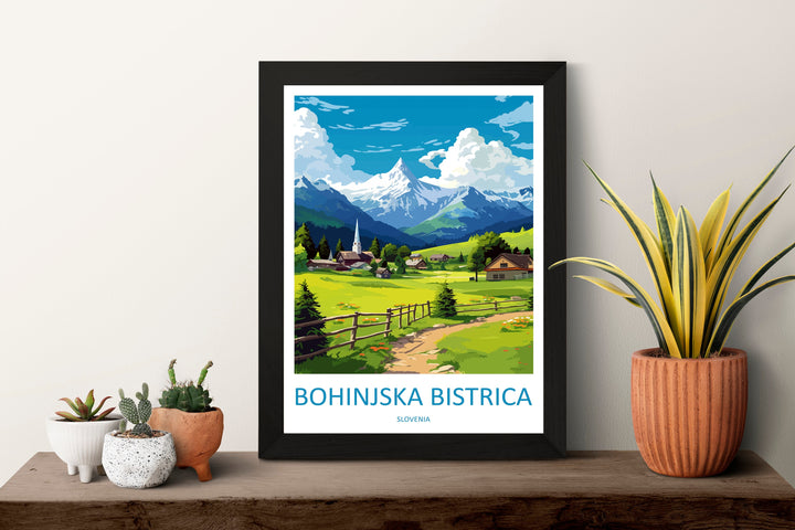Bohinjska Bistrica Travel Print Bohinjska Bistrica Home Décor Slovenia Art Print Bohinjska Bistrica Wall Print For Gift Wall Hanging Art