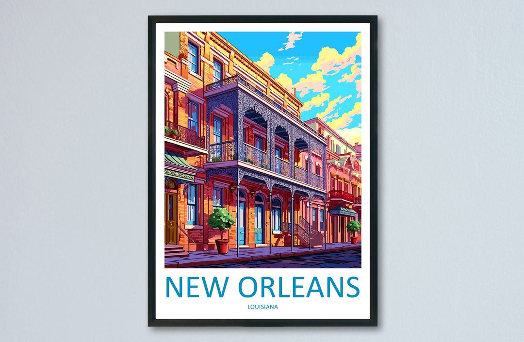 New Orleans Travel Print Wall Art New Orleans Wall Hanging Home Décor New Orleans Gift Art Lovers Gift New Orleans Print New Orleans Gift