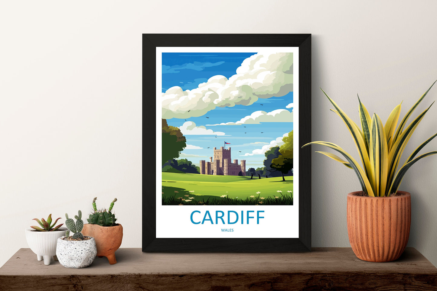 Cardiff Castle Print Cardiff Castle Home Decor Landscape Art Print Cardiff Castle Wall Art Wales Enthusiast Gift Wall Hanging Cardiff Wales
