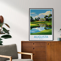 Augusta Golf Course Travel Print Wall Art Augusta Golf Course Wall Hanging Home Décor Augusta Golf Course Art Gift Art Lovers Golf Art
