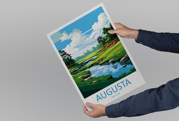 Augusta Golf Course Travel Print Wall Art Augusta Golf Course Wall Hanging Home Décor Augusta Golf Course Art Gift Art Lovers Golf Art