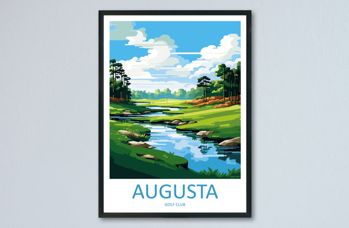 Augusta Golf Course Travel Print Wall Art Augusta Golf Course Wall Hanging Home Décor Augusta Golf Course Art Gift Art Lovers Golf Art
