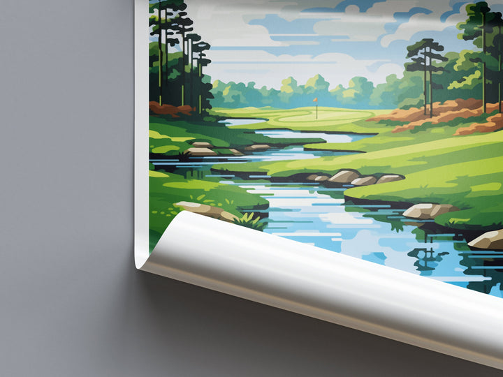 Augusta Golf Course Travel Print Wall Art Augusta Golf Course Wall Hanging Home Décor Augusta Golf Course Art Gift Art Lovers Golf Art