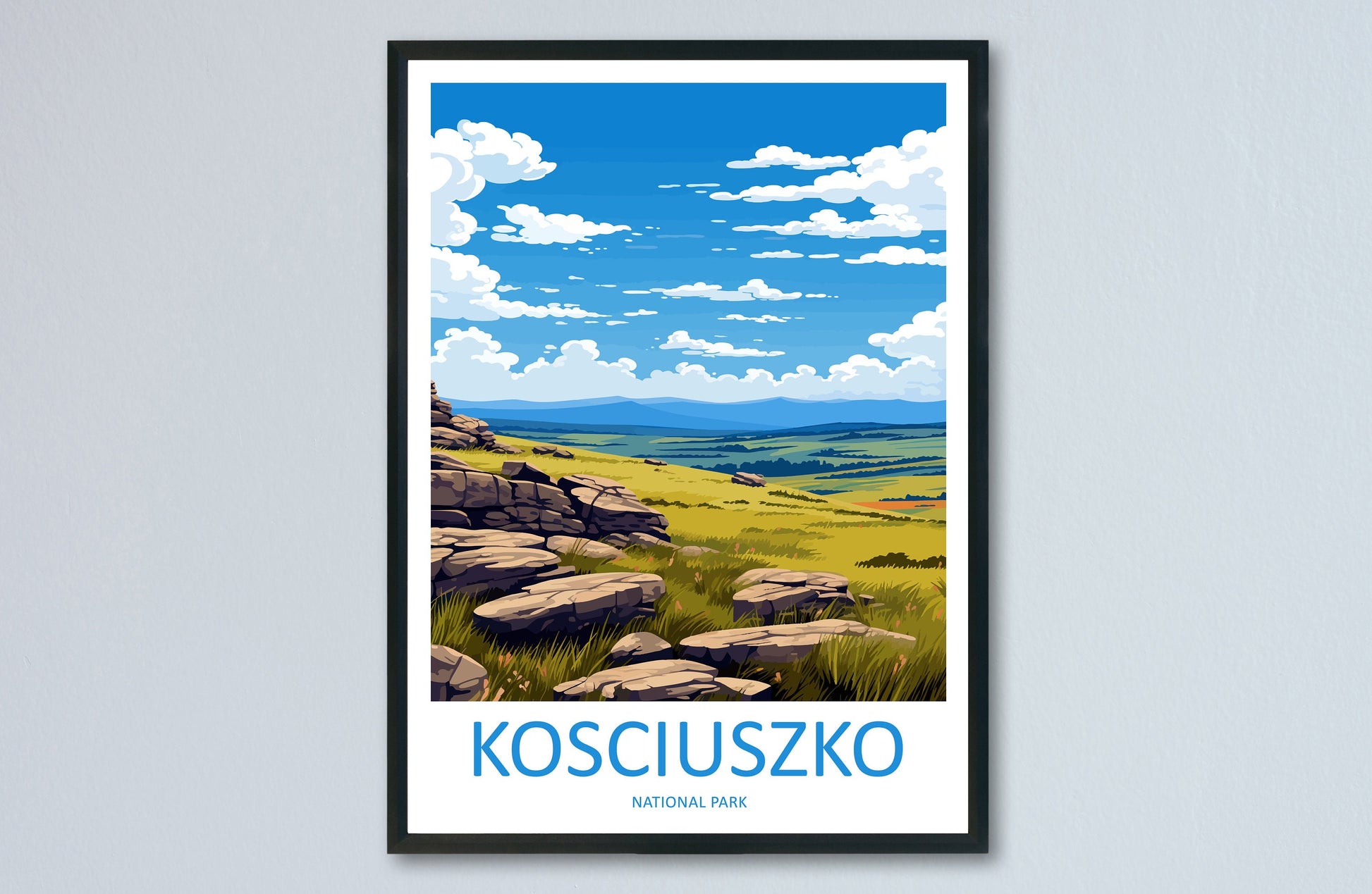 Kosciuszko National Park Travel Print Wall Kosciuszko National Park Wall Hanging Home Décor Kosciuszko Gift Art Lovers Art Australia Art