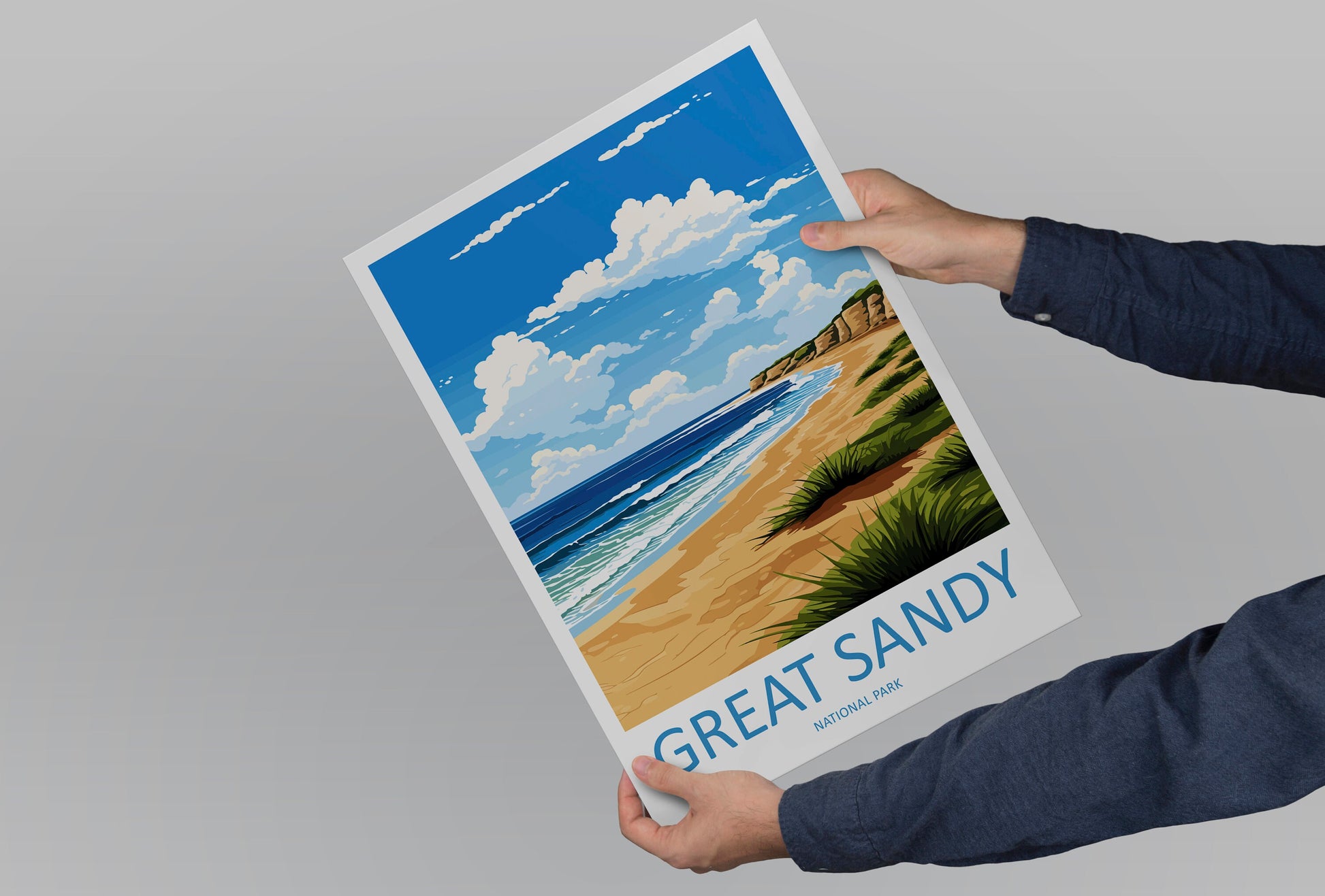 Great Sandy National Park Travel Print Wall Great Sandy National Park Wall Hanging Home Décor Great Sandy Gift Art Lovers Art Australia Art