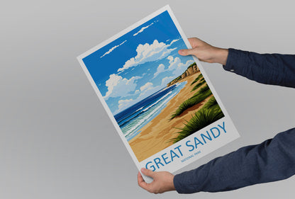 Great Sandy National Park Travel Print Wall Great Sandy National Park Wall Hanging Home Décor Great Sandy Gift Art Lovers Art Australia Art