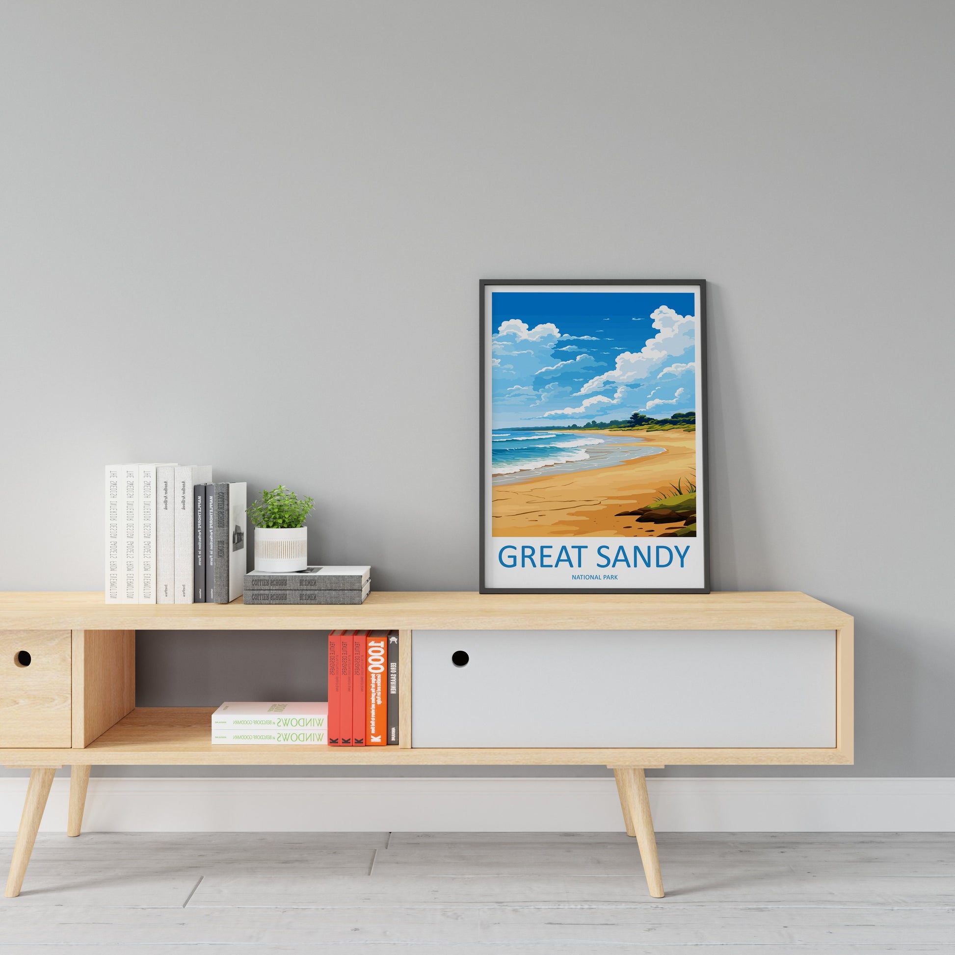Great Sandy National Park Travel Print Wall Great Sandy National Park Wall Hanging Home Décor Great Sandy Gift Art Lovers Art Australia Art