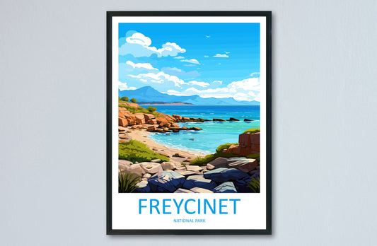 Freycinet National Park Travel Print Wall Freycinet National Park Wall Hanging Home Décor Freycinet Gift Art Lovers Art Australia Art