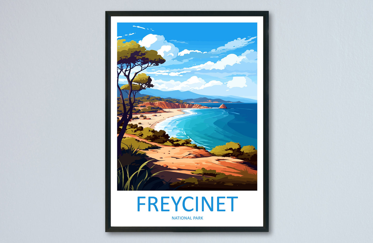 Freycinet National Park Travel Print Wall Freycinet National Park Wall Hanging Home Décor Freycinet Gift Art Lovers Art Australia Art