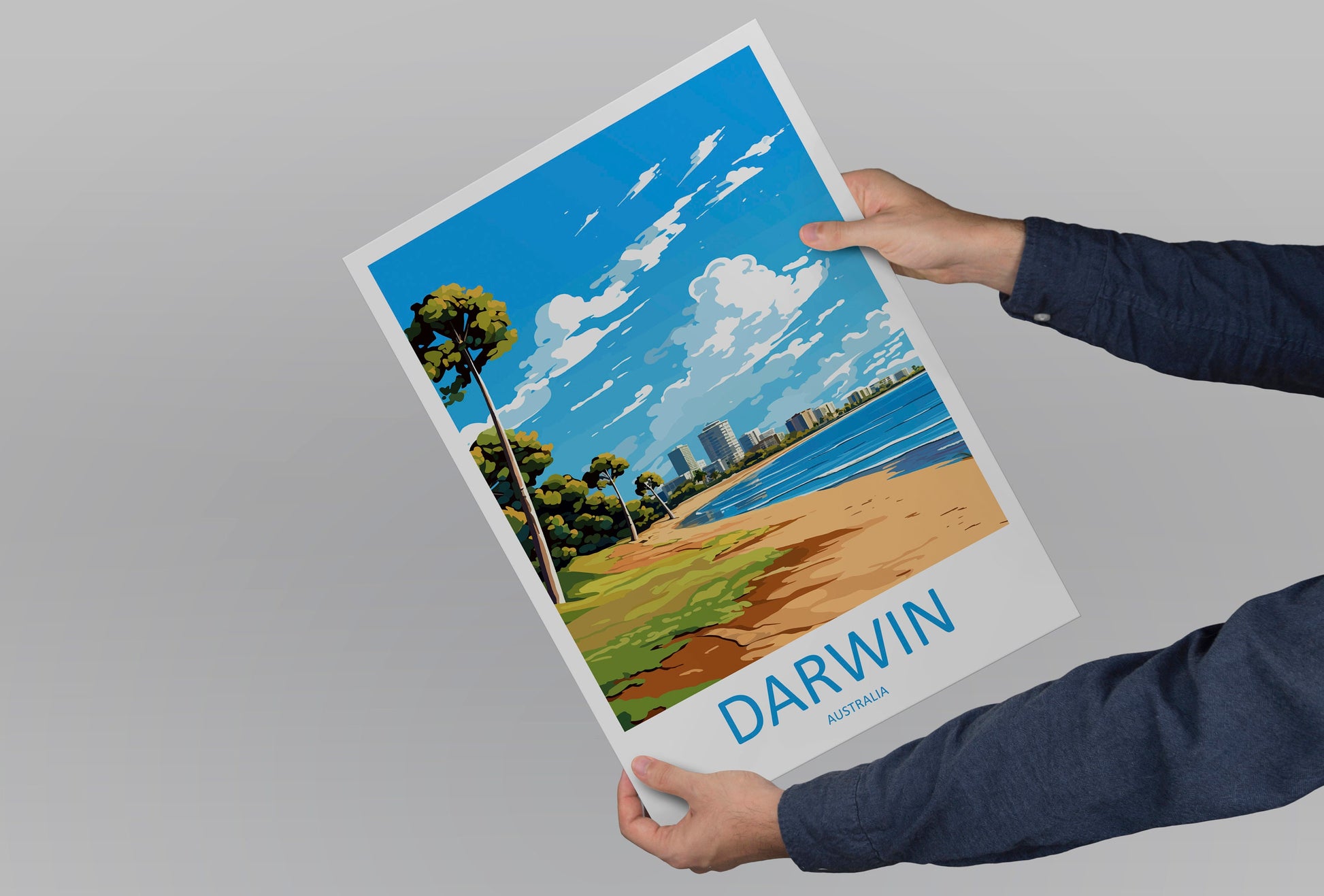 Darwin Travel Print Wall Art Darwin Wall Hanging Home Décor Darwin Gift Art Lovers Wall Art Australia Poster Deco Darwin Gift