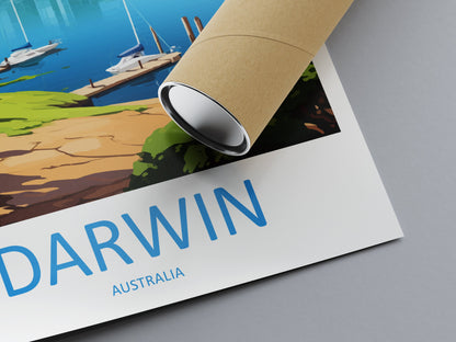 Darwin Travel Print Wall Art Darwin Wall Hanging Home Décor Darwin Gift Art Lovers Wall Art Australia Poster Deco Darwin Gift