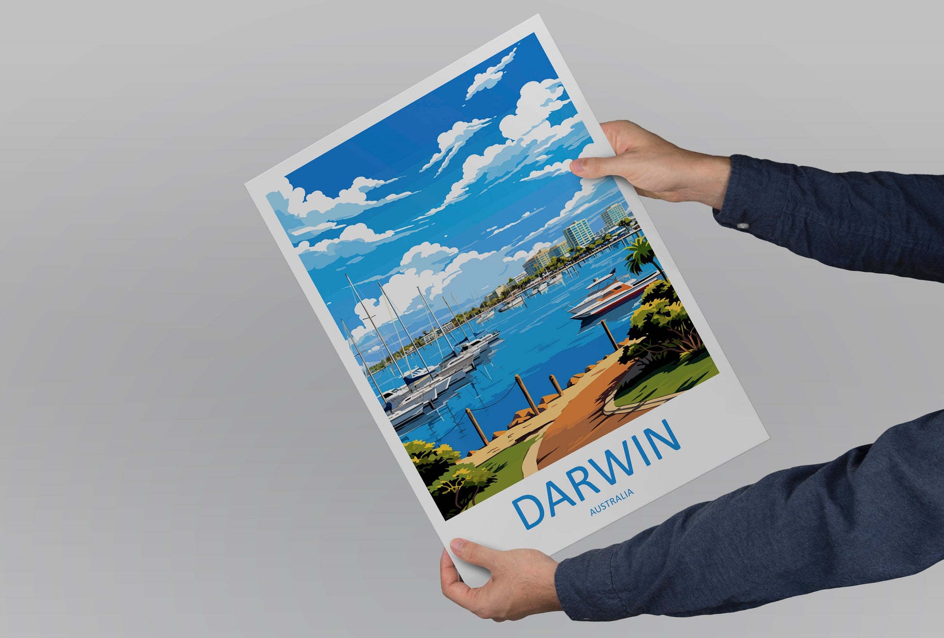 Darwin Travel Print Wall Art Darwin Wall Hanging Home Décor Darwin Gift Art Lovers Wall Art Australia Poster Deco Darwin Gift