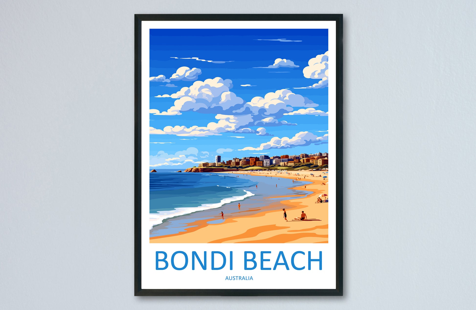 Bondi Beach Travel Print Wall Art Bondi Beach Wall Hanging Home Décor Bondi Beach Gift Art Lovers Wall Art Australia Poster Deco Gift