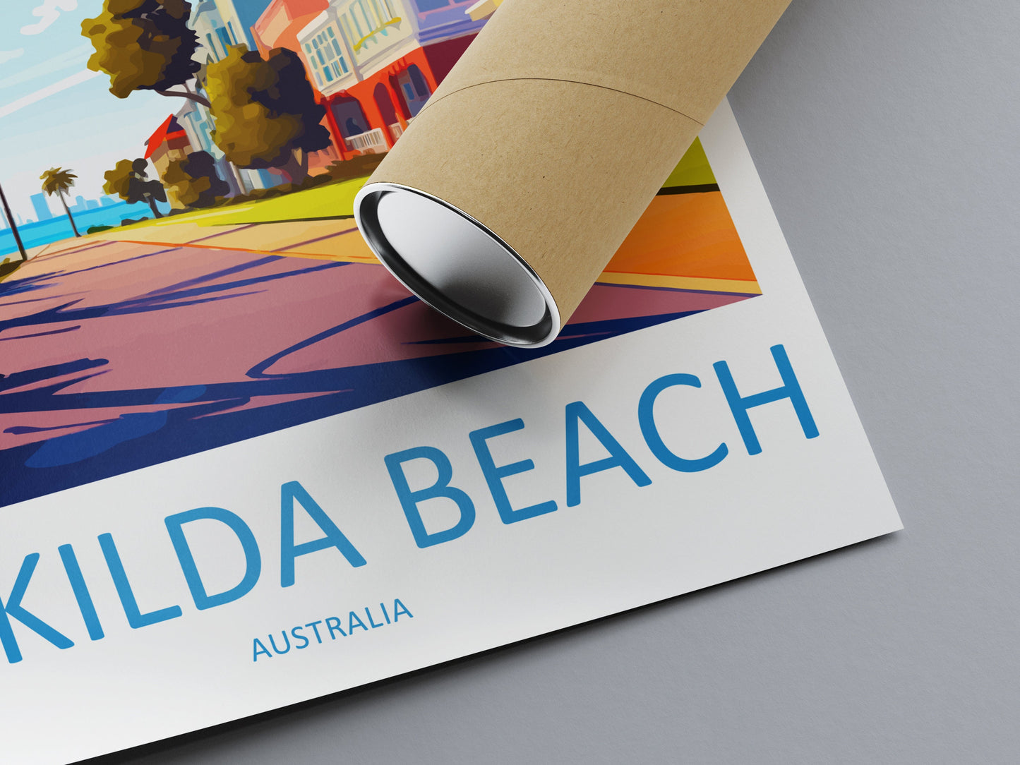 St Kilda Beach Travel Print Wall Art St Kilda Beach Wall Hanging Home Décor St Kilda Beach Gift Art Lovers Wall Art Australia Poster Deco